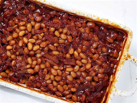 Easy Bbq Baked Beans With Bacon Seasons And Suppers