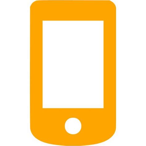 Orange Mobile Phone 8 Icon Free Orange Mobile Phone Icons