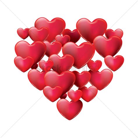 Best online source of heart images, heart wallpaper dimensions: Small hearts forming a heart shape design Vector Image ...