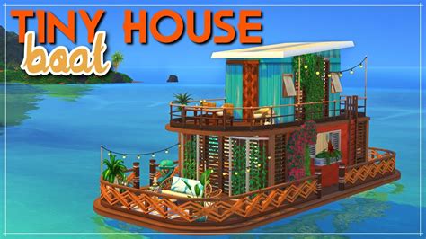 Tiny Bohemian House Boat ⛵️ The Sims 4 Speed Build No Cc Youtube