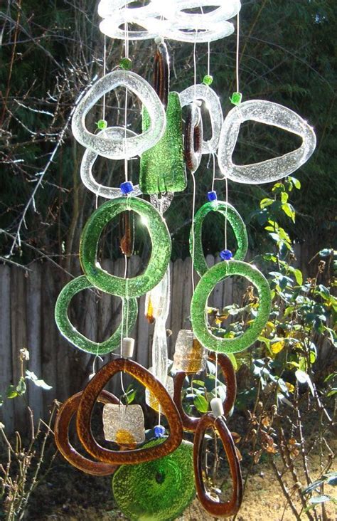 Vintage Glass Wind Chimes Vintage Glass Wind Chime MultiColor Glass