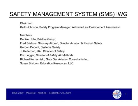 Safety Management System Sms Iwg Vertical Flight Library And Store