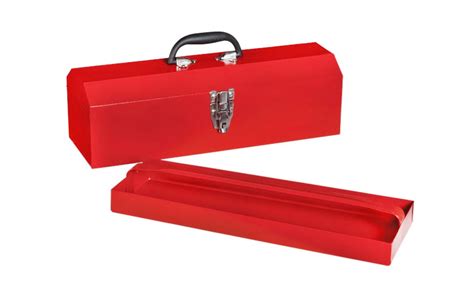 19 Red Steel Hip Roof Tool Box With Tray