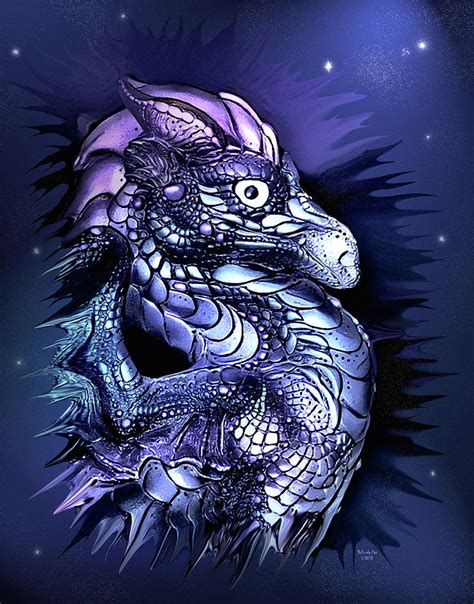 Mystical Dragon Digital Art By Artful Oasis Pixels