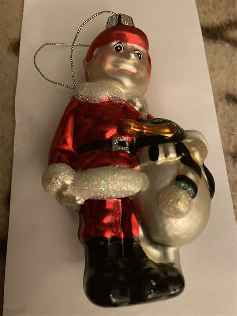 Santa Claus Is Coming To Town Glass Kris Kringle Ornament With