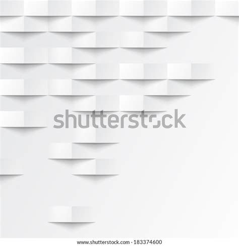 Abstract 3d White Geometric Background White Stock Vector Royalty Free