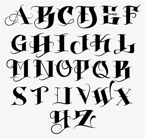 Alphabet Fonts Tattoo