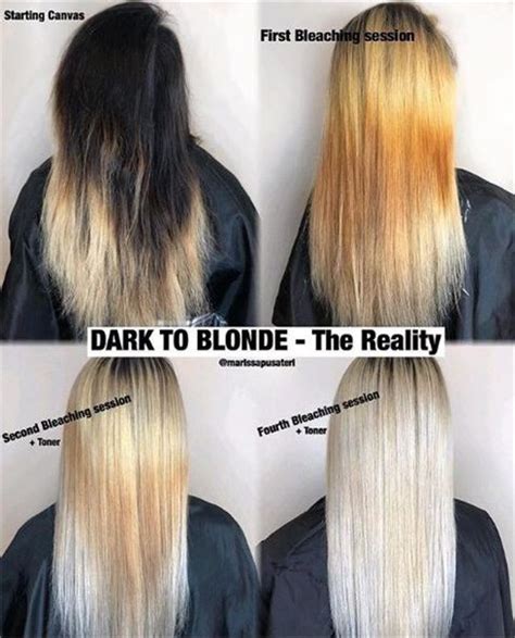 For swimming the whole team is bleaching their hair. The Reality of Transitioning from Dark to Blonde ...
