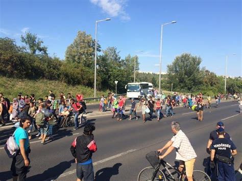 Photos The Exodus Thousands Of Refugees In Hungary Walk From Budapest To Austria