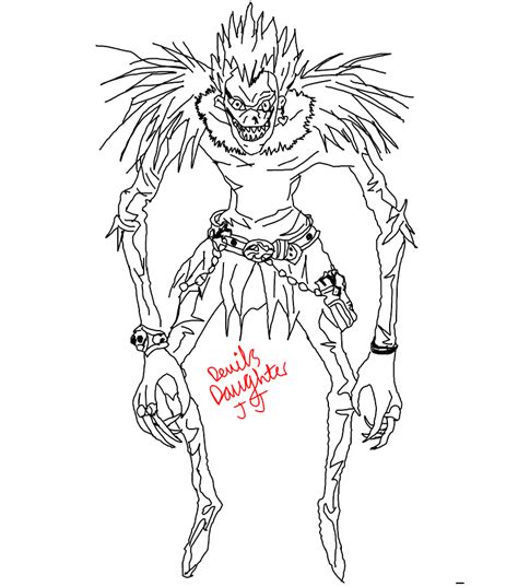 Death Note Ryuk Coloring Pages Sketch Coloring Page