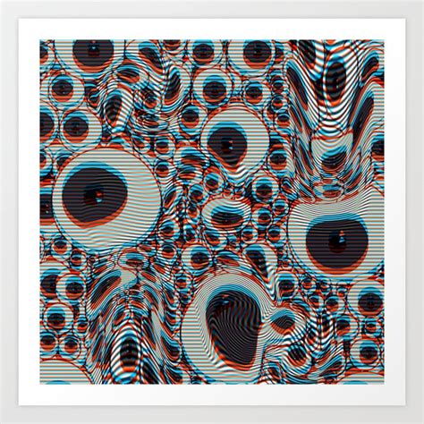 Trippy Eyes On Loop Art Print By Pahagh Society6