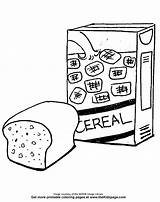 Coloring Cereal Bread Clipart Colouring Box Printable Webstockreview Sheets Template sketch template