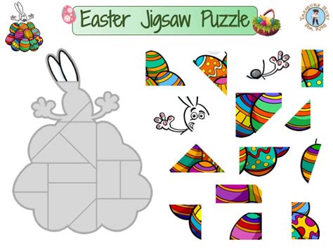 Easter Jigsaw Puzzle To Print Treasure Hunt 4 Kids