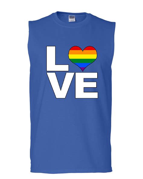 Make Love Gay Pride Lgbtq Rainbow Muscle Shirt Equal Ebay