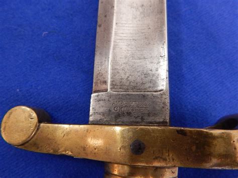 whitney mississippi rifle saber bayonet mfg by ames j and j military antiques guns swords