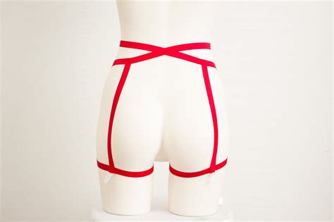 Sexy Red Garter Belt Body Cage Garters Body Harness Garter Belt Sexy Red Lingerie Strappy