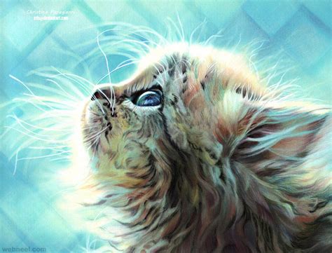Cat Hyper Realistic Color Pencil Drawing By Christina Papagianni 25