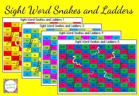 Sight Word Snakes And Ladders Sight Words Sight Word Fun Writing