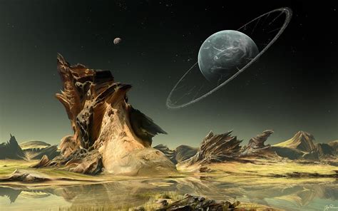 48 Wallpaper Science Fiction Planet Landscape Wallpapersafari
