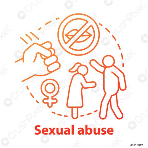Concepto De Abuso Sexual Icono De La Violencia Doméstica Vector De