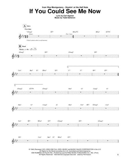 If You Could See Me Now By Carl Sigman Carl Sigman Digital Sheet Music For Guitar Tab