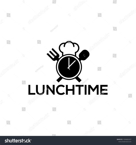 Vektor Stok Lunch Time Logo Icon Vector Tanpa Royalti 1094682437