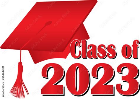 Free Graduation Cap Class Of 2023 Red Nohatcc