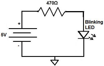 Schematic Diagram For Blinking Led