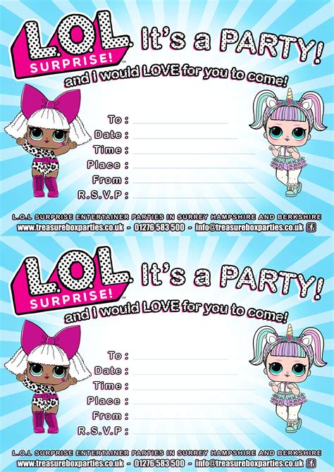 Lol Doll Birthday Card Printable