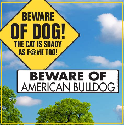 Signswithanattitude Warning Dog Sign For Home Protection