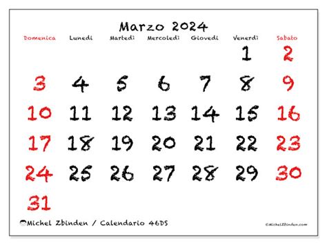 Calendario Marzo Cifre Chiave Ds Michel Zbinden It