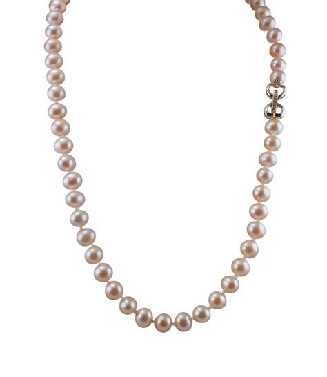 Classic Pink Pearl Necklace Pink Pearl Jewelry For Wedding Pearl Necklace