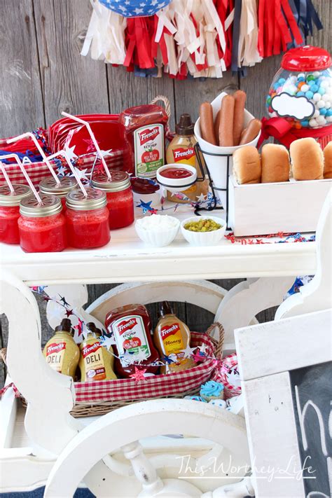 Please enjoy our best hot dog carts! Americana DIY Hot Dog Stand - This Worthey Life - Food, Entertaining, Travel + Parenting ...