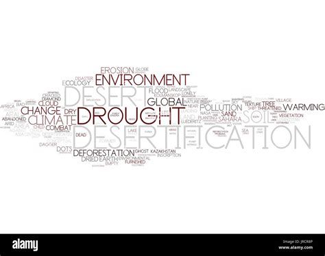 Desertification Word Cloud Concept Stock Vector Image And Art Alamy