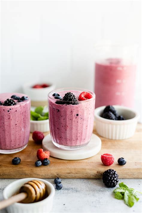 Creamy Creamy Mixed Berry Smoothie All The Healthy Things