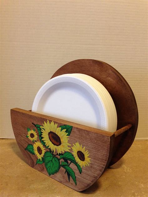 Paper Plate Holder Wooden Plate Holder Holder For Plates Etsy