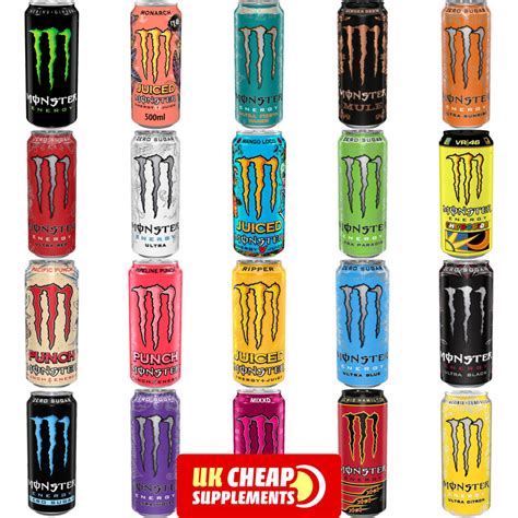 Ultra Violet 6 Cans Monster Energy Drink 500ml Original Zero Sugar