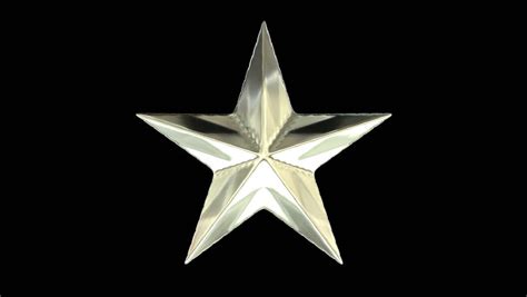 Animated Spinning Silver Star Against Stock Footage Video 100 Royalty