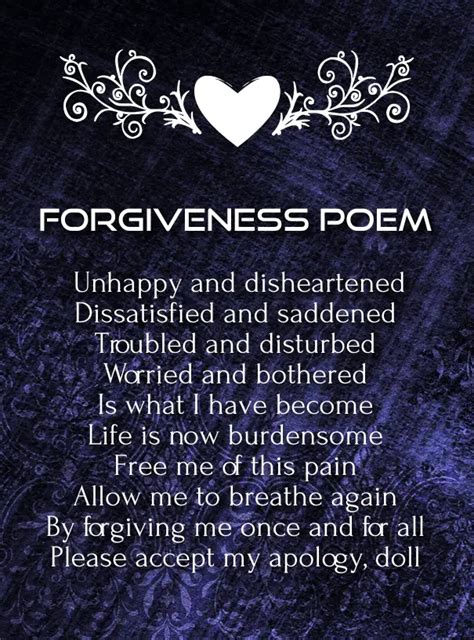 Forgiveness Poems