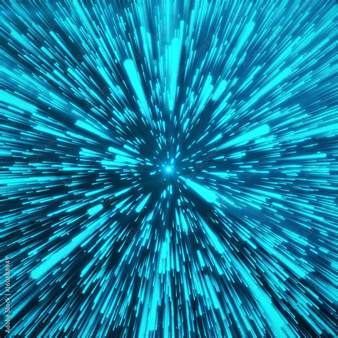 Abstract Background With Star Warp Or Hyperspace Abstract Exploding