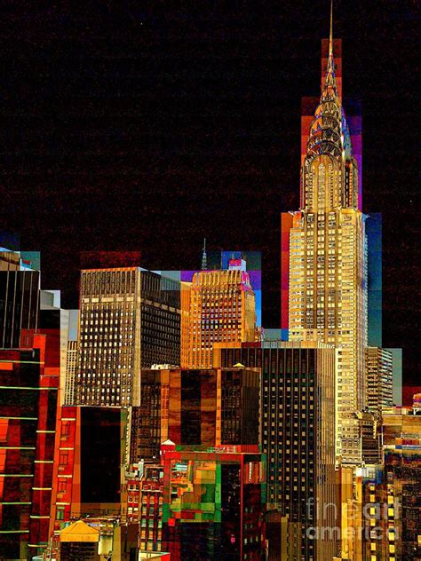 Stock photo of new york city skyline at night by adamnixon. New York City Skyline at Night Photograph by Miriam Danar