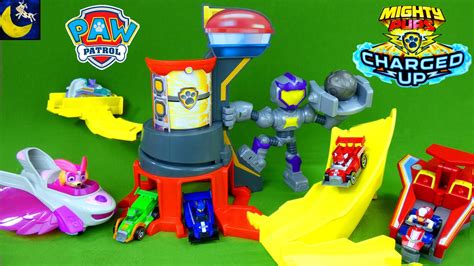 New Paw Patrol Mighty Pups Charged Up Meteor Track Play Set Paw