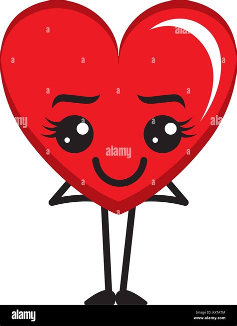 Heart Love Happy Kawaii Character Stock Vector Image And Art Alamy
