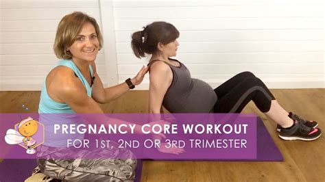 Pregnancy Core Workout For Trimester 1 2 And 3 Youtube