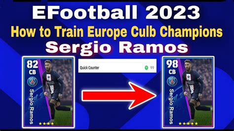Sergio Ramos Max Training Tutorial In Efootball 2023 Mobile How To