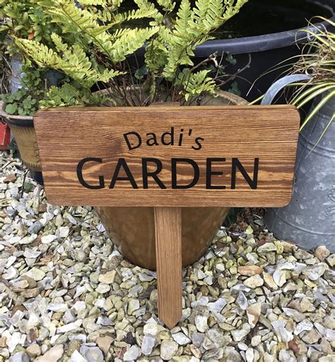 Personalised Handmade Wooden Garden Sign Personalized Wooden Signs