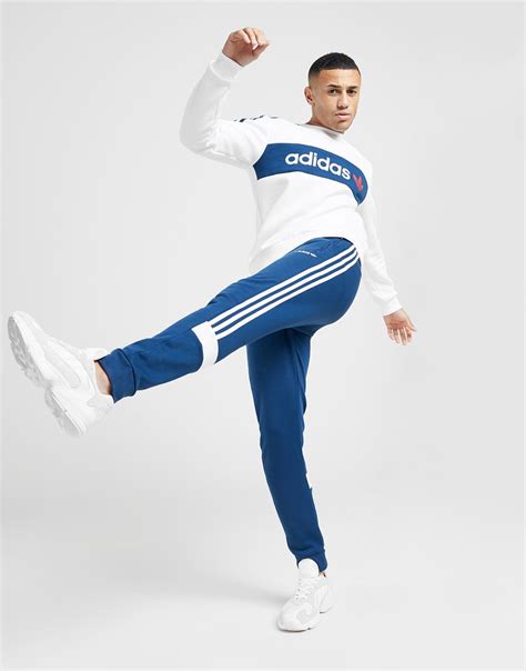 Koop Blauw Adidas Originals Linear 20 Fleece Joggingbroek Heren Jd