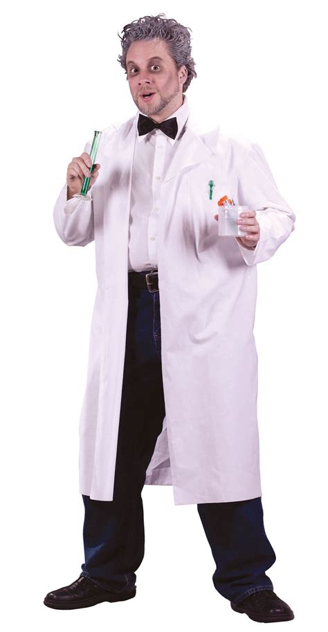 Mad Scientist White Lab Coat Doctor Doc Zombie Costume One Size