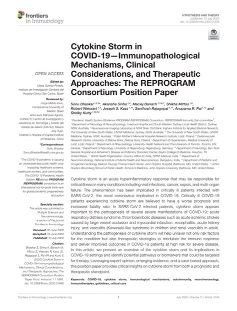 What makes a good photo essay ford pinto case study pdf , youth unemployment essay in south africa types of psychological disorders essay how to start an essay about othellois coursework easier than exams essay writing on sardar vallabhbhai. (PDF) Cytokine Storm in COVID-19—Immunopathological ...