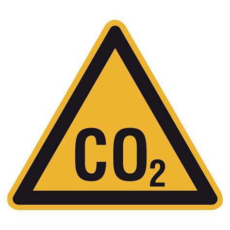 Warnzeichen Warnung Vor CO2 Folie SL 200 Mm Aufkleber Shop
